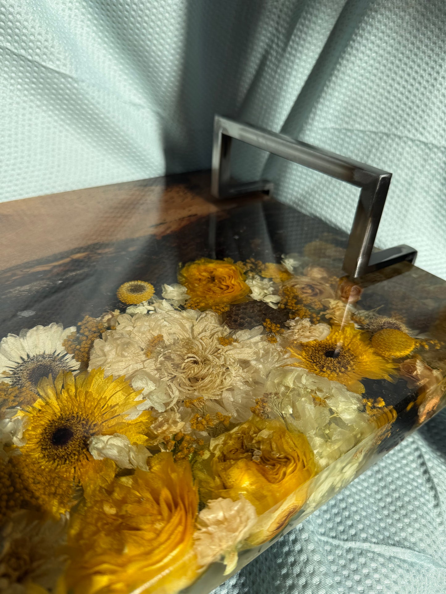 Beehive, epoxy table