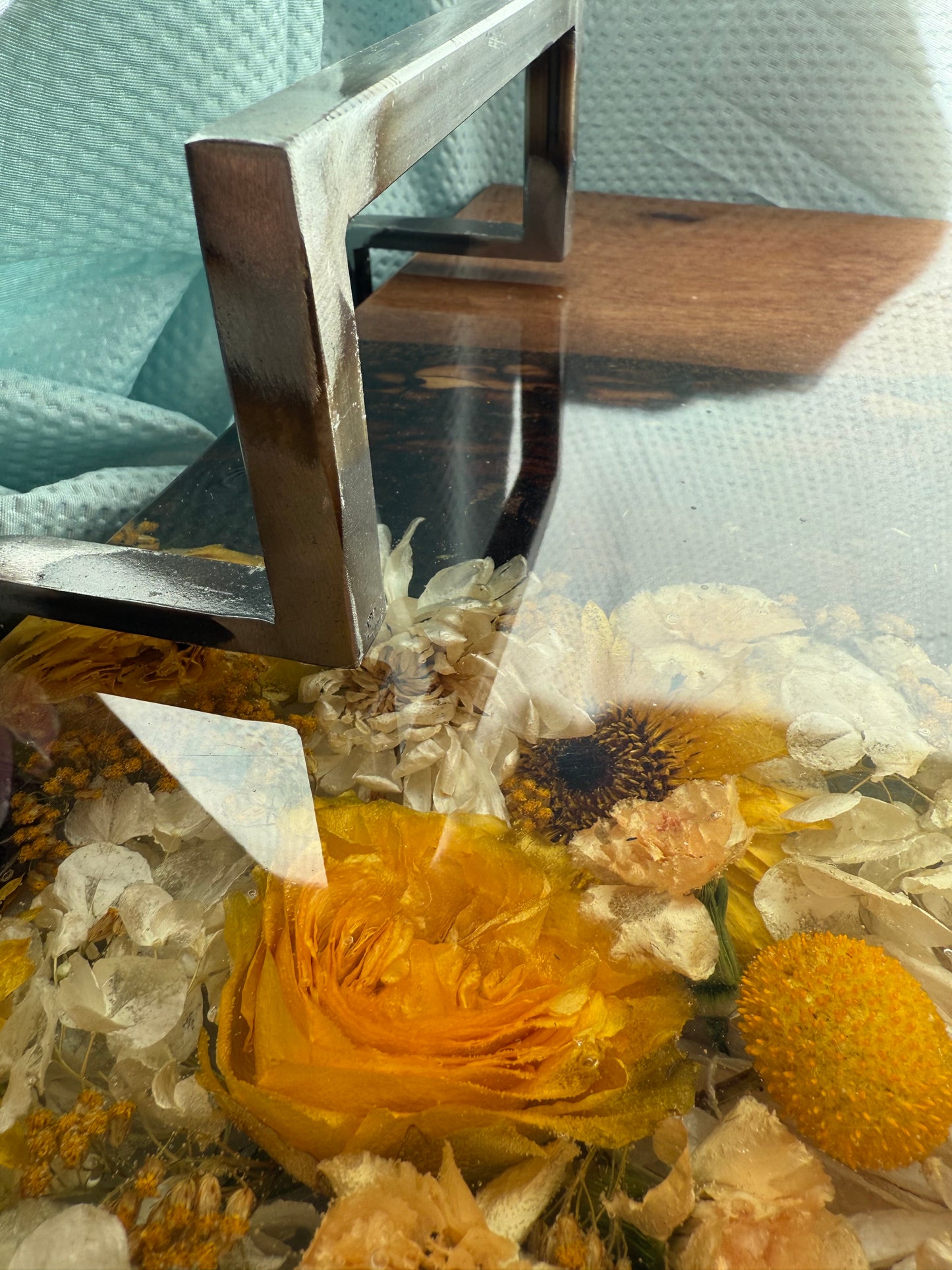 Beehive, epoxy table