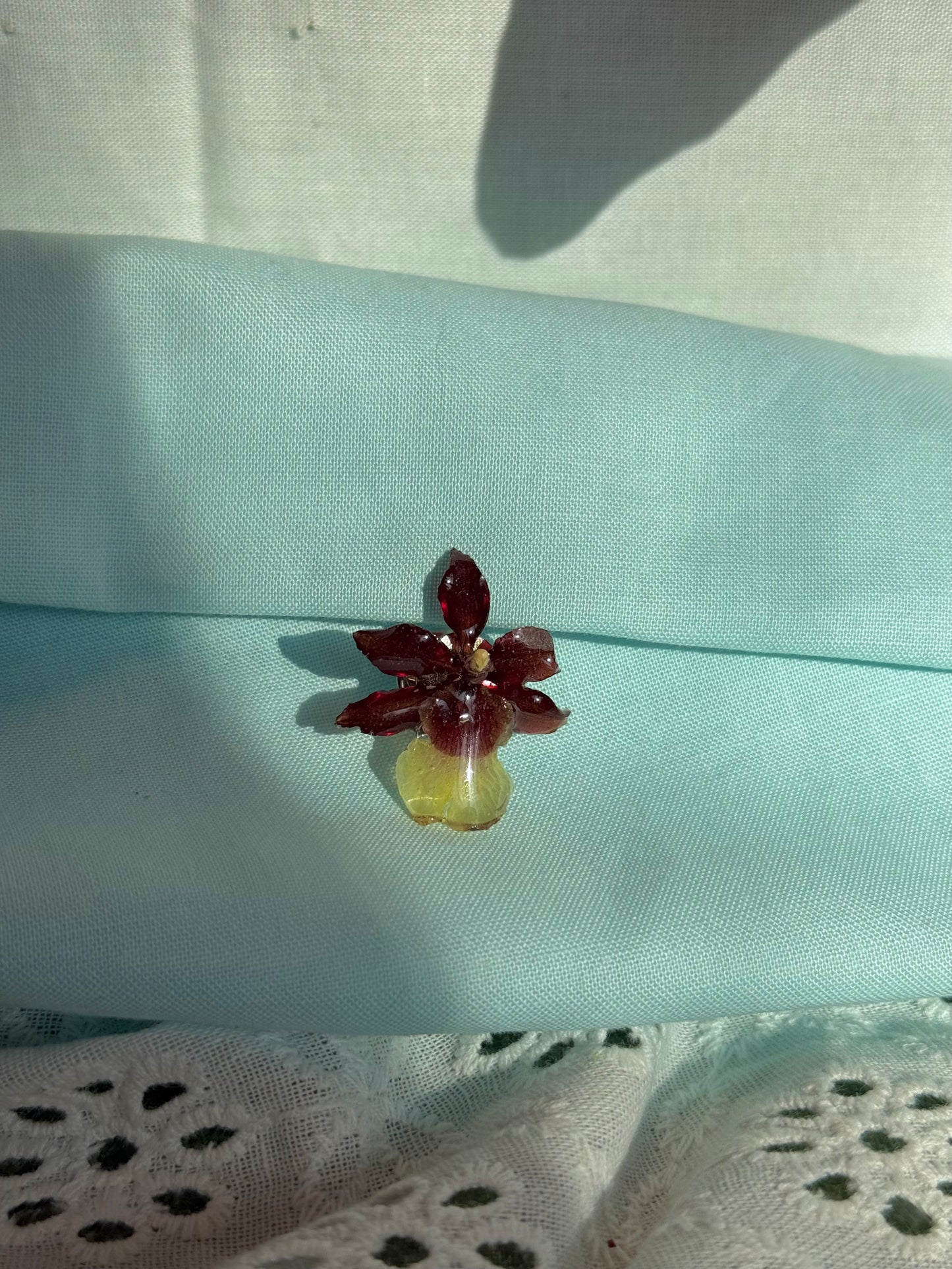 Exotic orchid pin