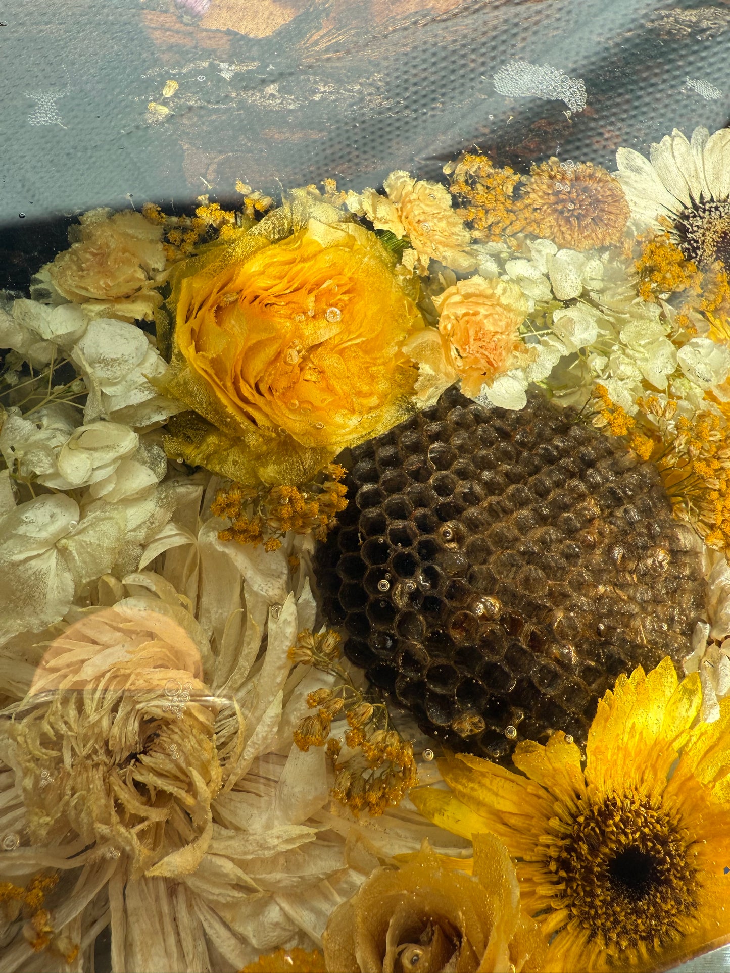 Beehive, epoxy table