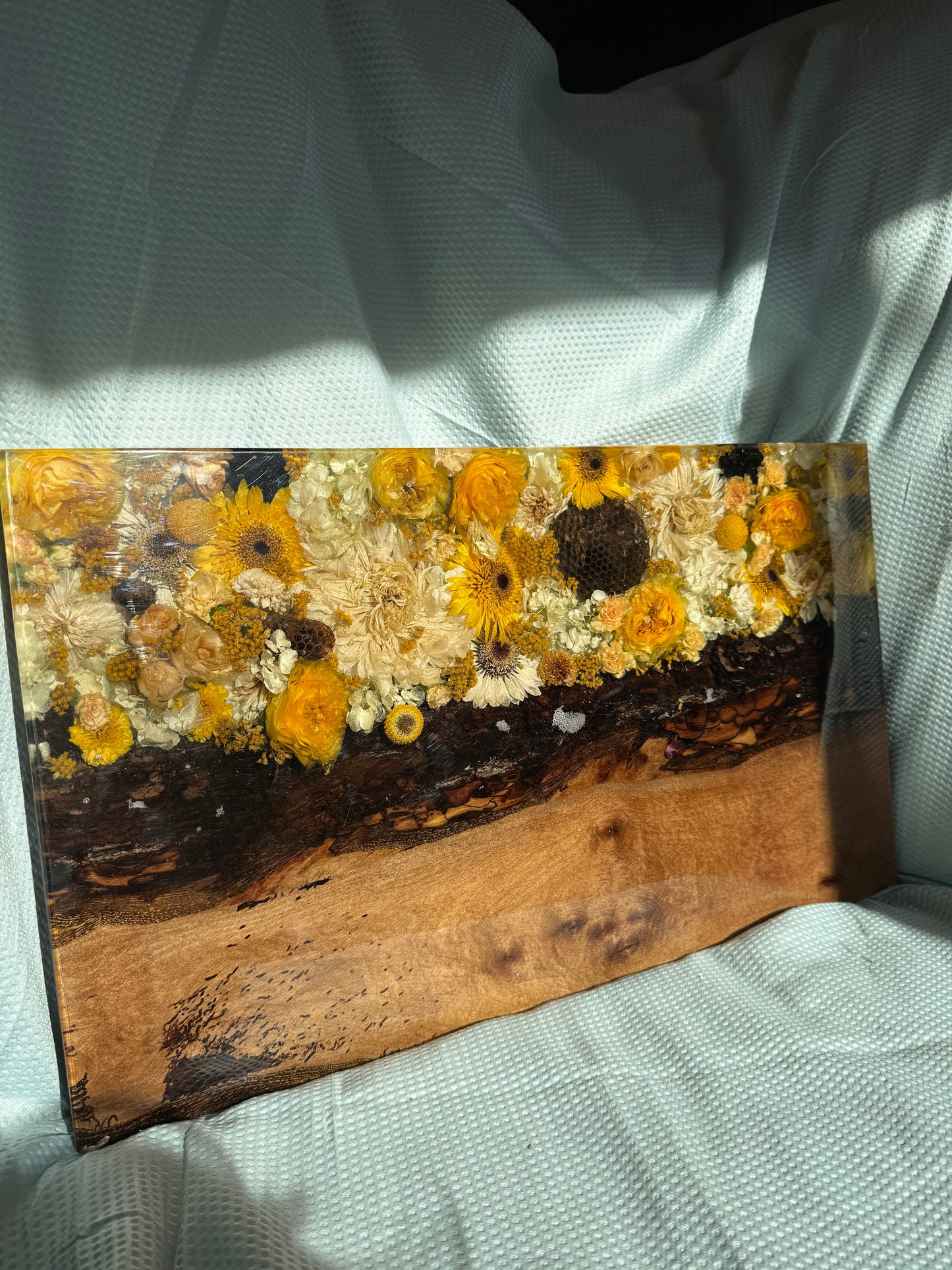 Beehive, epoxy table