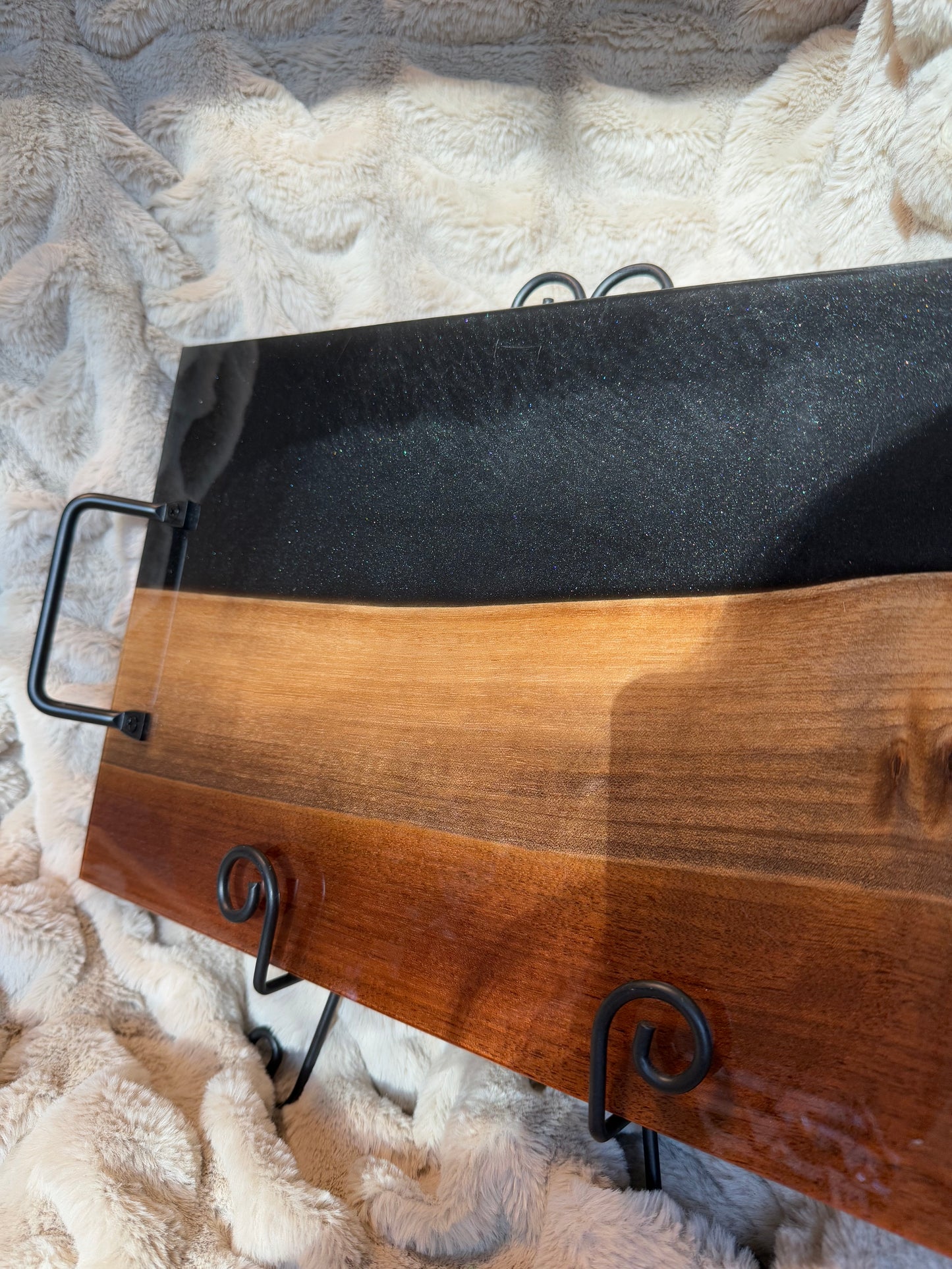 Midnight dunes, epoxy tray