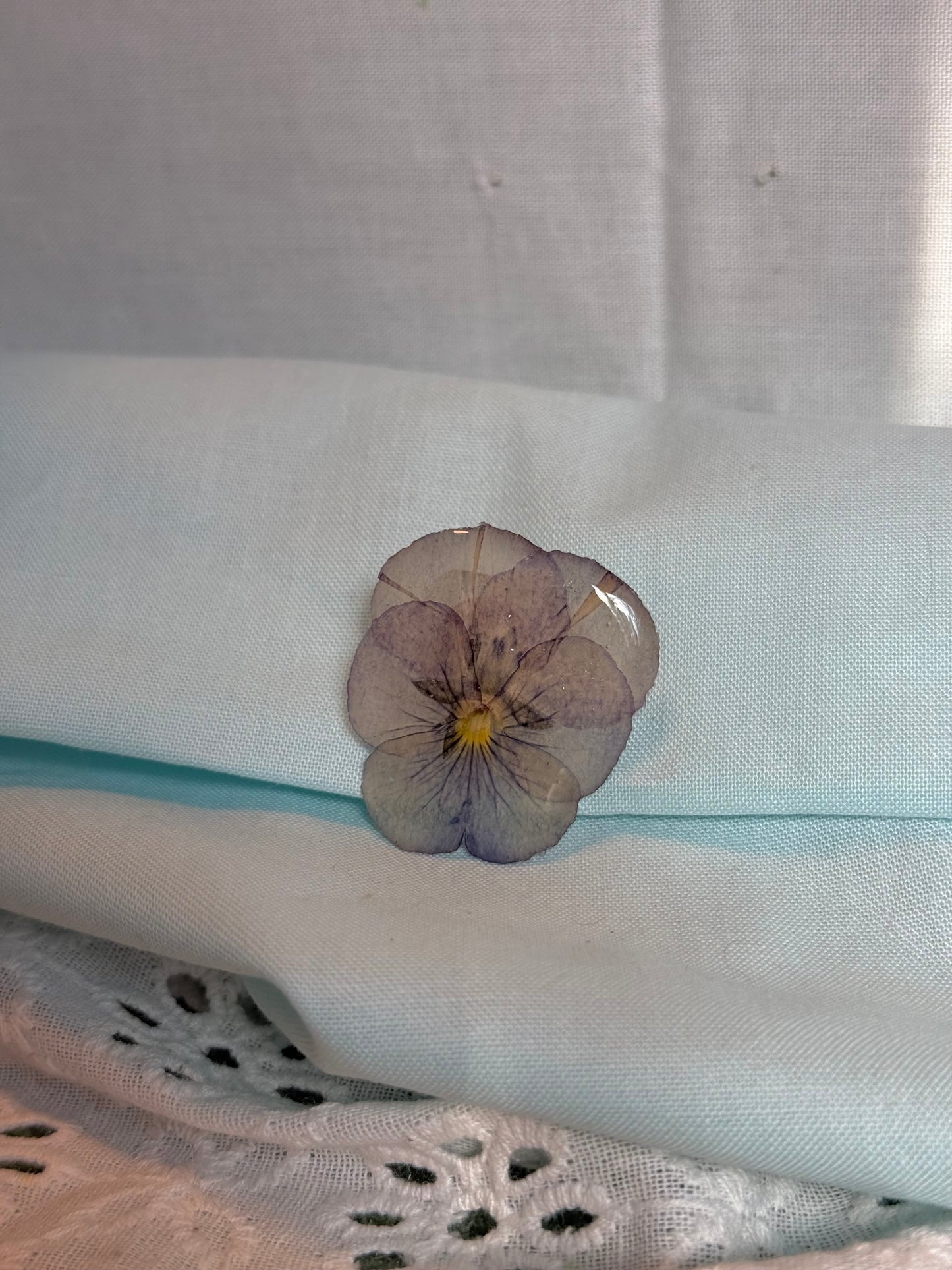 Purple pansy pin