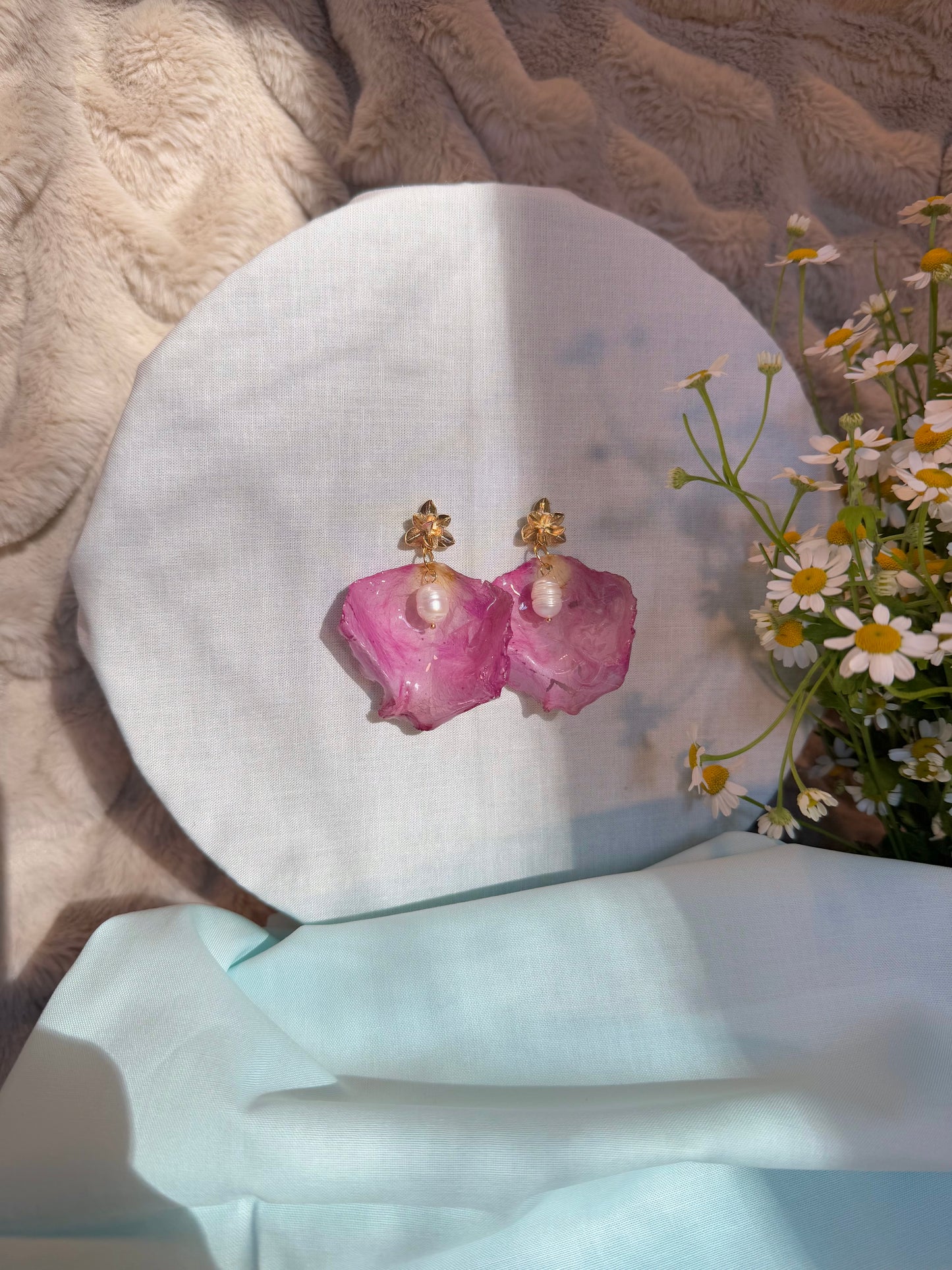Pink rose petal