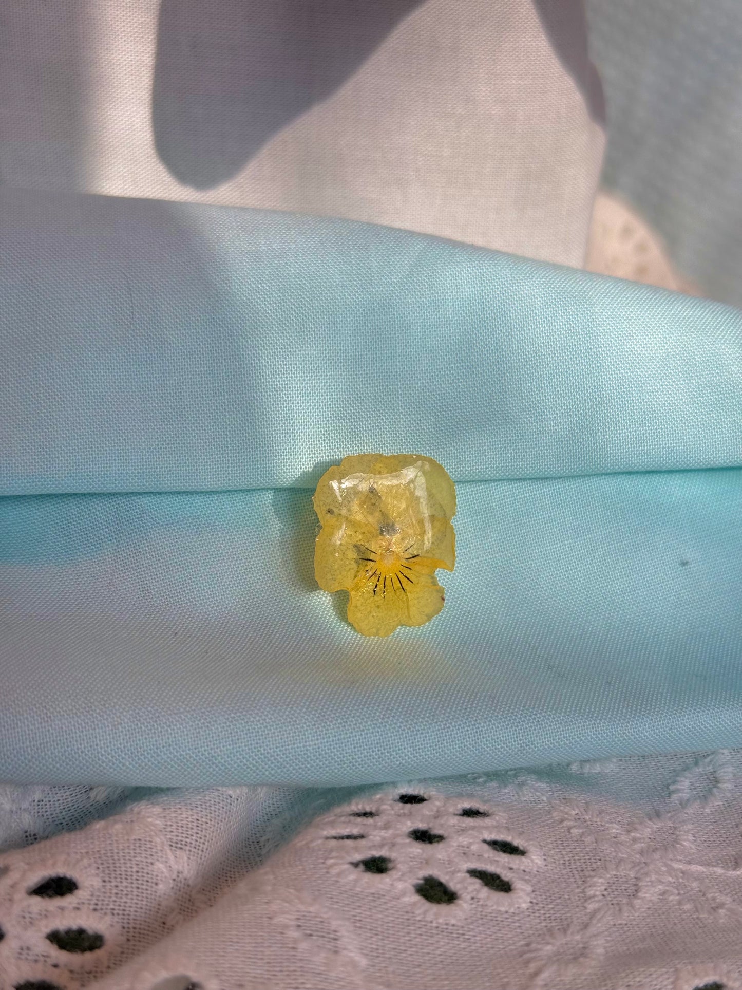 Yellow pansy pin